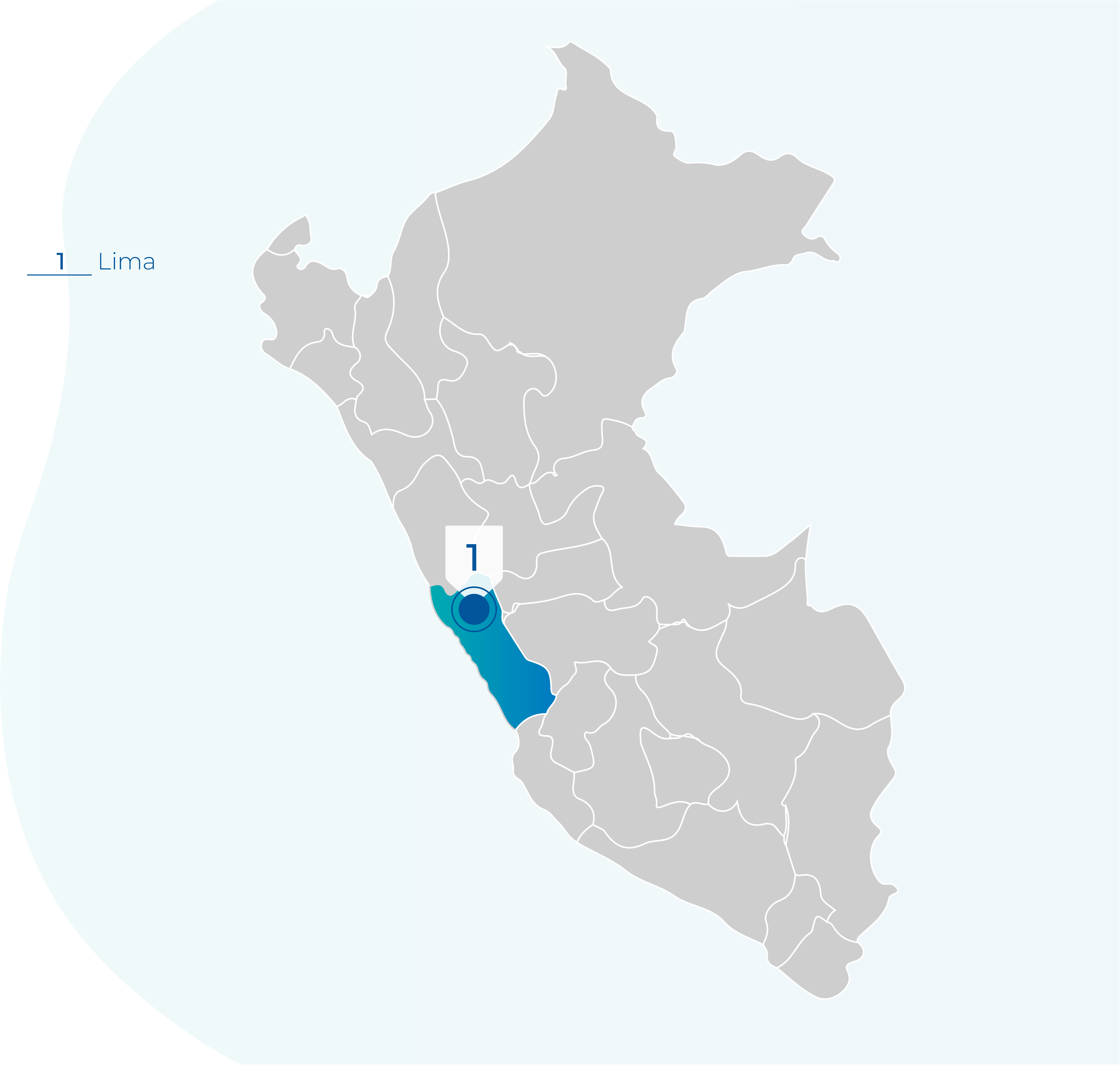 Mapa de colombia con la cobertura de Imbera
